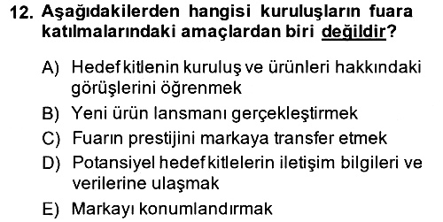 Reklamcılık 2013-2014 Ara Sınav - 12. soru