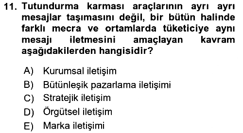 Reklamcılık 2016-2017 Ara Sınav - 11. soru
