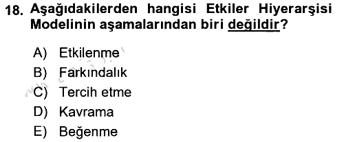 Reklamcılık 2016-2017 Ara Sınav - 18. soru