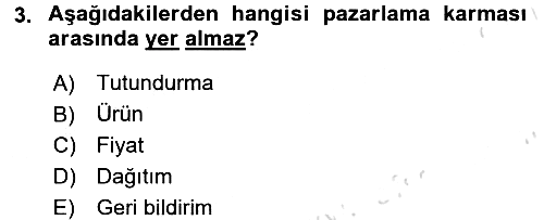 Reklamcılık 2017-2018 Ara Sınav - 3. soru