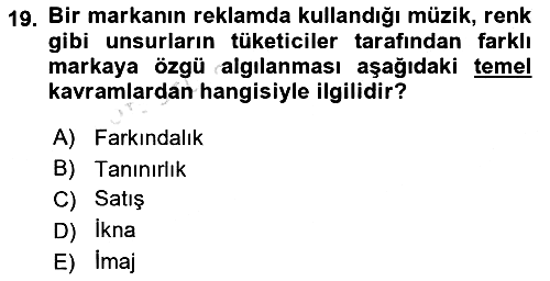 Reklamcılık 2023-2024 Ara Sınav - 19. soru