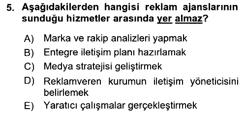 Reklamcılık 2024-2025 Ara Sınav - 5. soru
