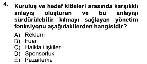 Reklamcılık 2014-2015 Yaz Okulu Sınavı - 4. soru
