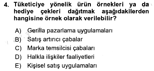 Reklamcılık 2025-2026 Ara Sınav - 4. soru