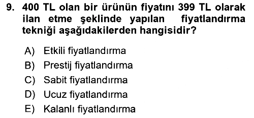 Reklamcılık 2025-2026 Dönem Sonu Sınavı - 9. soru