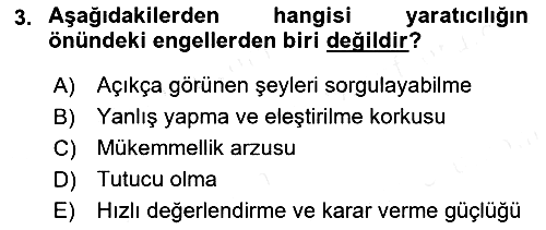 Reklamda Yaratıcılık ve Yazarlık 2017-2018 Ara Sınav - 3. soru