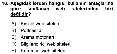 Reklamda Yaratıcılık ve Yazarlık 2018-2019 Dönem Sonu Sınavı - 16. soru