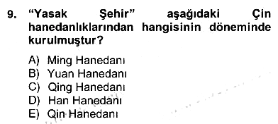 Sanat Tarihi 2012-2013 Ara Sınav - 9. soru