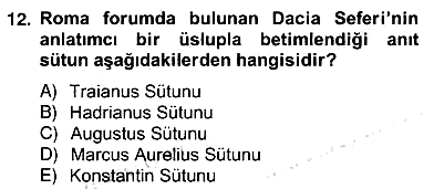 Sanat Tarihi 2013-2014 Ara Sınav - 12. soru
