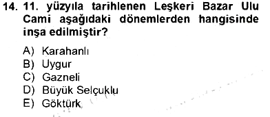 Sanat Tarihi 2012-2013 Dönem Sonu Sınavı - 14. soru