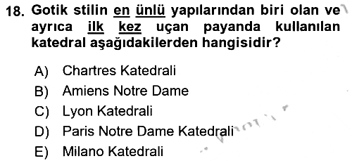 Sanat Tarihi 2018-2019 Yaz Okulu Sınavı - 18. soru