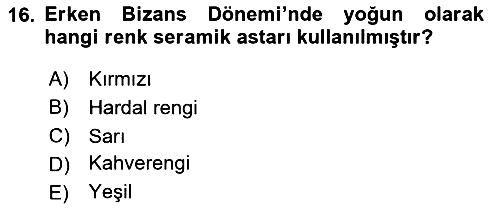 Sanat Tarihi 2025-2026 Ara Sınav - 16. soru