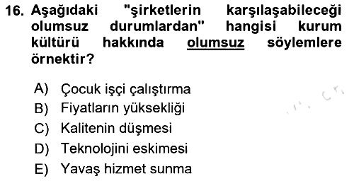 Sürdürülebilirlik ve Halkla İlişkiler 2023-2024 Ara Sınav - 16. soru