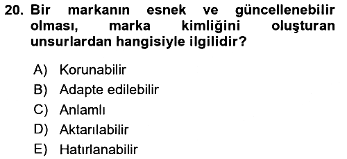 Sürdürülebilirlik ve Halkla İlişkiler 2023-2024 Ara Sınav - 20. soru