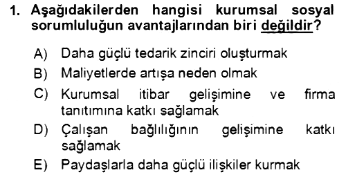 Sürdürülebilirlik ve Halkla İlişkiler 2017-2018 Dönem Sonu Sınavı - 1. soru
