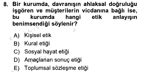 Sürdürülebilirlik ve Halkla İlişkiler 2023-2024 Dönem Sonu Sınavı - 8. soru