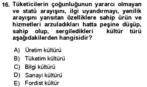 Tanıtım Ve Pazarlama 2022-2023 Ara Sınav - 16. soru