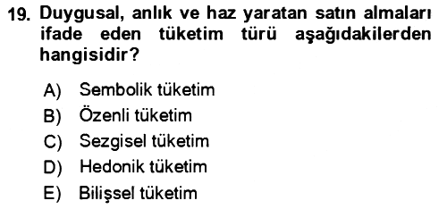 Tanıtım Ve Pazarlama 2022-2023 Ara Sınav - 19. soru
