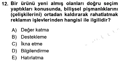 Tanıtım Ve Pazarlama 2023-2024 Ara Sınav - 12. soru
