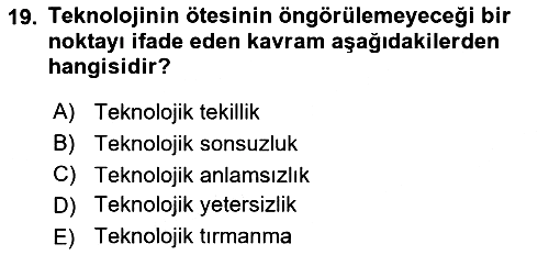 Yeni İletişim Teknolojileri 2024-2025 Yaz Okulu Sınavı - 19. soru