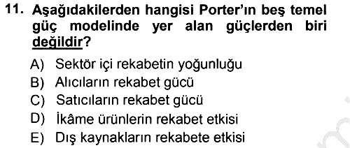 Halkla İlişkiler Yönetimi 2012-2013 Ara Sınav - 11. soru