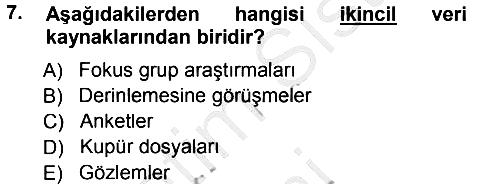 Halkla İlişkiler Yönetimi 2014-2015 Dönem Sonu Sınavı - 7. soru
