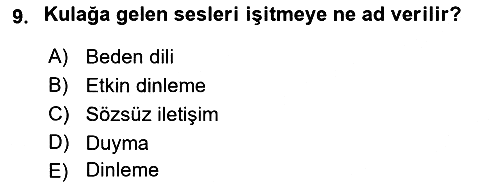 Halkla İlişkilerde Etkili İletişim 2024-2025 Ara Sınav - 9. soru