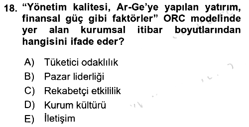Halkla İlişkilerde Güncel Kavramlar 1 2021-2022 Yaz Okulu Sınavı - 18. soru