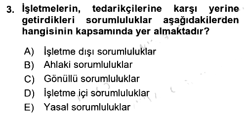 Kurumsal Sosyal Sorumluluk 2018-2019 3 Ders Sınavı - 3. soru