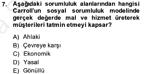 Kurumsal Sosyal Sorumluluk 2014-2015 Ara Sınav - 7. soru