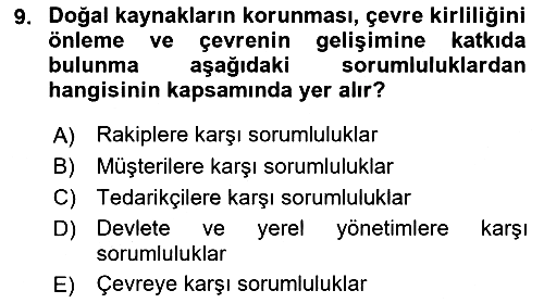 Kurumsal Sosyal Sorumluluk 2021-2022 Ara Sınav - 9. soru