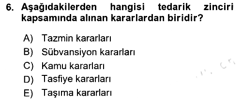 Depolama Ve Envanter Yönetimi 2024-2025 Ara Sınav - 6. soru
