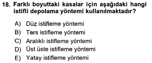 Depolama Ve Envanter Yönetimi 2024-2025 Ara Sınav - 18. soru