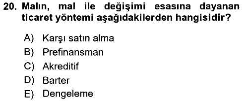 Finansal Yönetim 1 2016-2017 3 Ders Sınavı - 20. soru