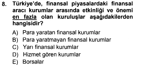 Finansal Yönetim 1 2012-2013 Ara Sınav - 8. soru