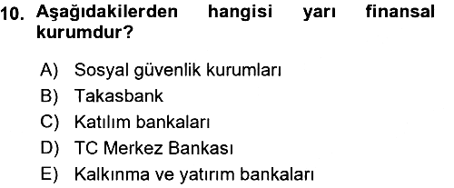 Finansal Yönetim 1 2015-2016 Ara Sınav - 10. soru