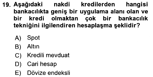 Finansal Yönetim 1 2023-2024 Dönem Sonu Sınavı - 19. soru