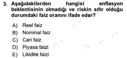 Finansal Yönetim 1 2022-2023 Yaz Okulu Sınavı - 3. soru