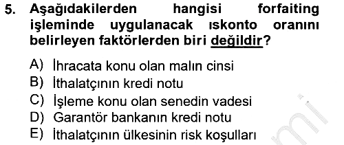 Finansal Yönetim 2 2012-2013 Ara Sınav - 5. soru
