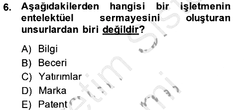 Finansal Yönetim 2 2014-2015 Ara Sınav - 6. soru