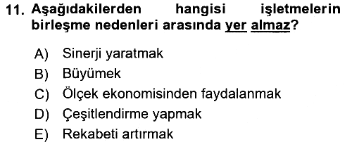 Finansal Yönetim 2 2016-2017 Dönem Sonu Sınavı - 11. soru