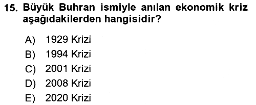Finansal Yönetim 2 2021-2022 Dönem Sonu Sınavı - 15. soru