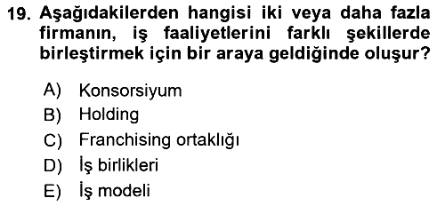 Finansal Yönetim 2 2025-2026 Dönem Sonu Sınavı - 19. soru