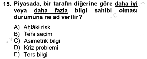Finansal Yönetim 2 2014-2015 Tek Ders Sınavı - 15. soru