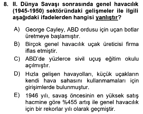 Genel Havacılık 2025-2026 Ara Sınav - 8. soru