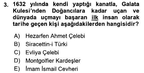 Genel Havacılık 2021-2022 Dönem Sonu Sınavı - 3. soru