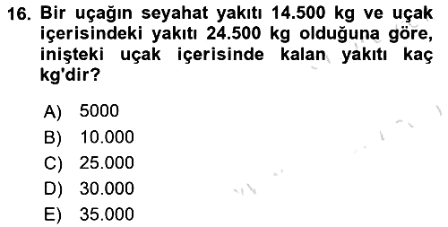 Harekat Performans 2024-2025 Yaz Okulu Sınavı - 16. soru