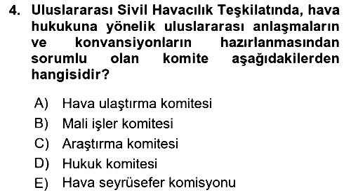 Hava Hukuku 2023-2024 Ara Sınav - 4. soru