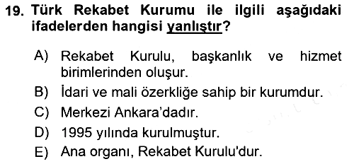 Hava Hukuku 2018-2019 Dönem Sonu Sınavı - 19. soru