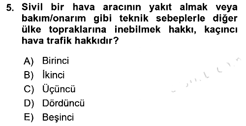 Hava Hukuku 2022-2023 Dönem Sonu Sınavı - 5. soru